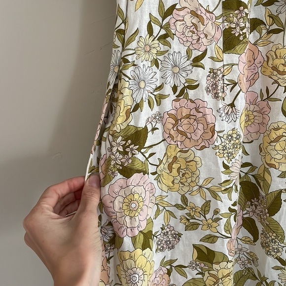 Who what wear floral linen dress long large - Picture 7 of 11